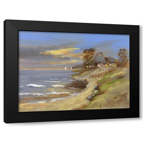 View II Black Modern Wood Framed Art Print by Schottler, Katharina