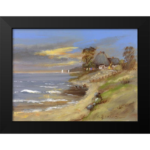 View II Black Modern Wood Framed Art Print by Schottler, Katharina