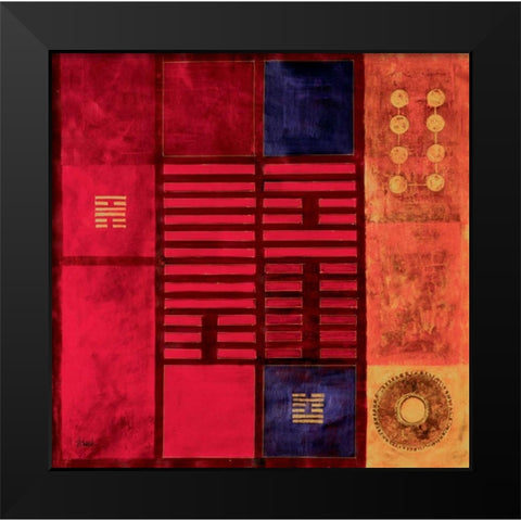 Chen Black Modern Wood Framed Art Print by Manek, Sabira