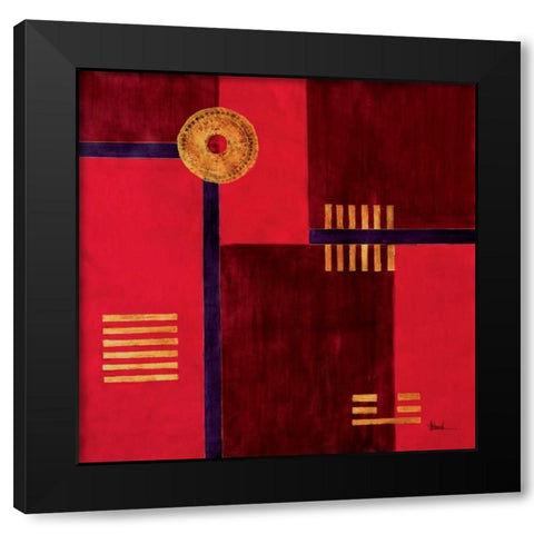 Sun Black Modern Wood Framed Art Print by Manek, Sabira