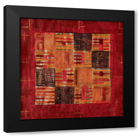 Tui Black Modern Wood Framed Art Print with Double Matting by Manek, Sabira