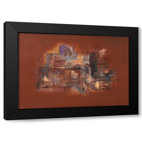 Brown up Black Modern Wood Framed Art Print with Double Matting by van Engelshoven, Marie T