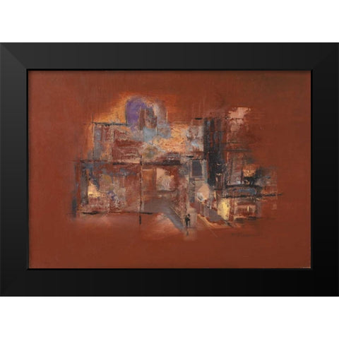 Brown up Black Modern Wood Framed Art Print by van Engelshoven, Marie T