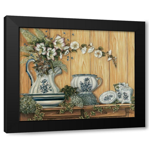 Setup Uno Black Modern Wood Framed Art Print with Double Matting by Schutte, Michel