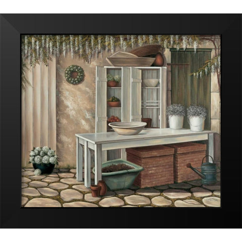 Kitchen Black Modern Wood Framed Art Print by Schutte, Michel