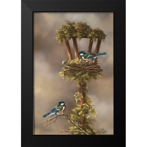 Our House Black Modern Wood Framed Art Print by Schutte, Michel