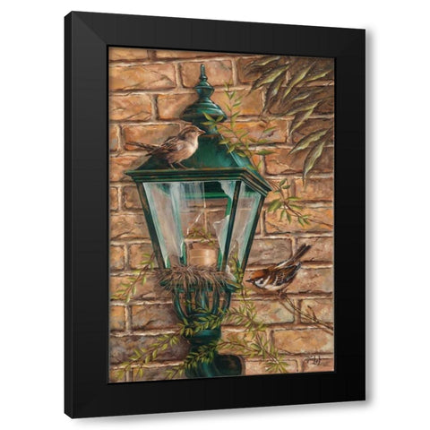 Finding House Black Modern Wood Framed Art Print with Double Matting by Schutte, Michel