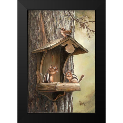 At Home Black Modern Wood Framed Art Print by Schutte, Michel