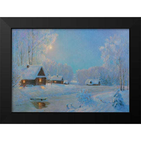 Winter II Black Modern Wood Framed Art Print by Arndt, Nicolaj