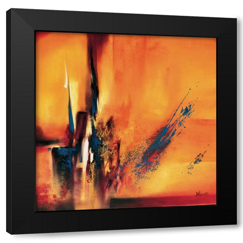 Abstract Impressions l Black Modern Wood Framed Art Print by Geurts, Nelly