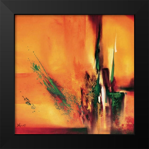 Abstract Impressions ll Black Modern Wood Framed Art Print by Geurts, Nelly