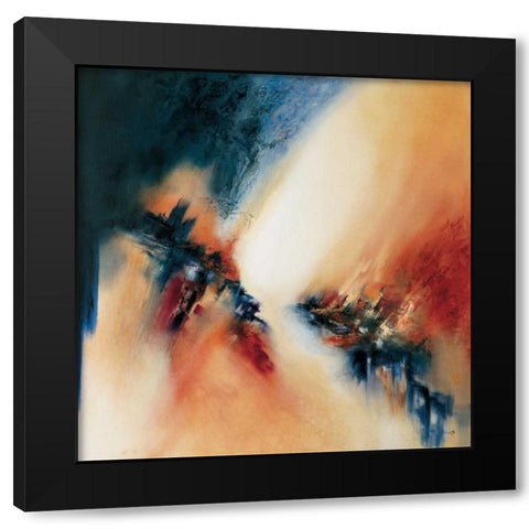 Brooke  Black Modern Wood Framed Art Print with Double Matting by Geurts, Nelly