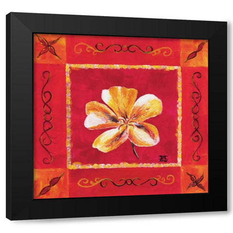 Retro Orange I Black Modern Wood Framed Art Print by van Aanholt, Pascalle