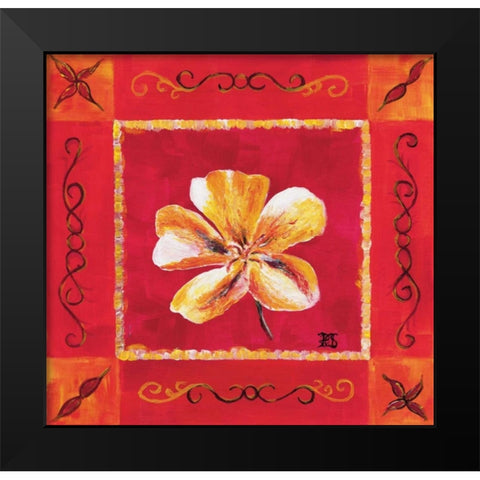 Retro Orange I Black Modern Wood Framed Art Print by van Aanholt, Pascalle