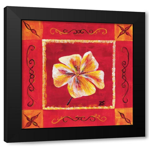 Retro Orange II Black Modern Wood Framed Art Print by van Aanholt, Pascalle