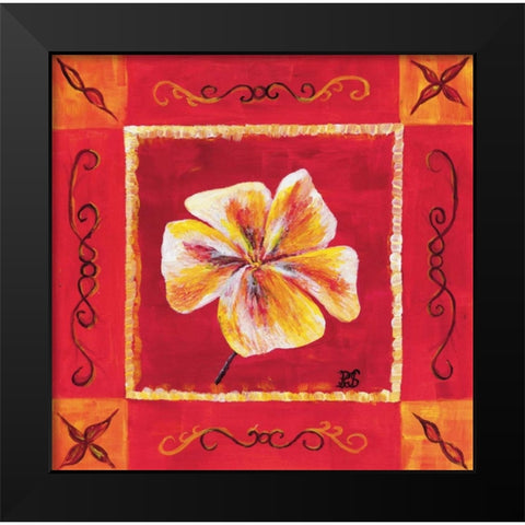 Retro Orange II Black Modern Wood Framed Art Print by van Aanholt, Pascalle