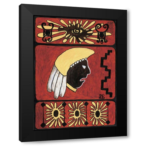 Etnica I Black Modern Wood Framed Art Print by van Aanholt, Pascalle