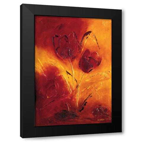 Blooming Tulips bouquet II Black Modern Wood Framed Art Print with Double Matting by Pelzer-Janssen, Ine