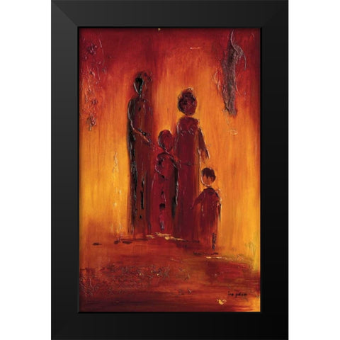 Siloutte II Black Modern Wood Framed Art Print by Pelzer-Janssen, Ine