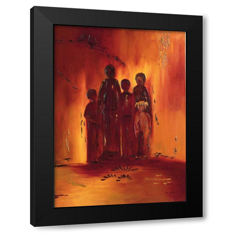 Siloutte III Black Modern Wood Framed Art Print with Double Matting by Pelzer-Janssen, Ine