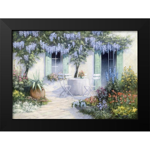 Somewhere some flowers Black Modern Wood Framed Art Print by Motz, Peter