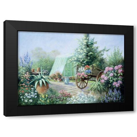 Peters place Black Modern Wood Framed Art Print by Motz, Peter