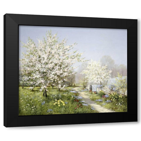Spring blossoms Black Modern Wood Framed Art Print by Motz, Peter
