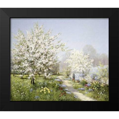 Spring blossoms Black Modern Wood Framed Art Print by Motz, Peter