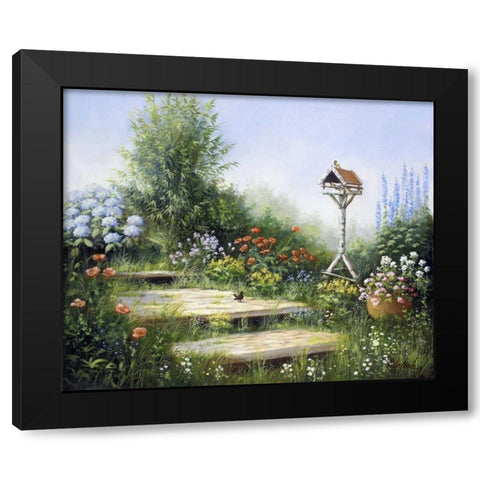 Song of the birds Black Modern Wood Framed Art Print with Double Matting by Motz, Peter