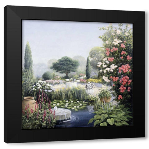 Paradise II Black Modern Wood Framed Art Print with Double Matting by Motz, Peter