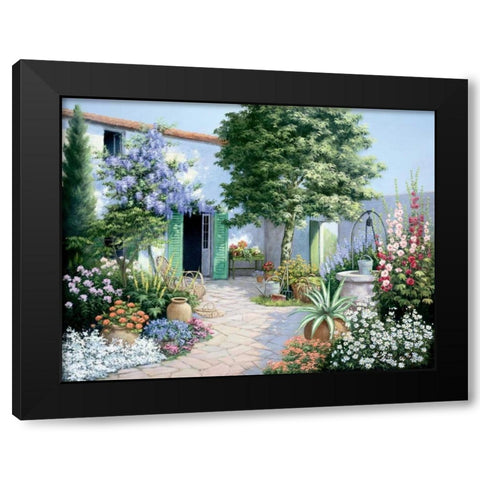 A little bit of paradise Black Modern Wood Framed Art Print by Motz, Peter