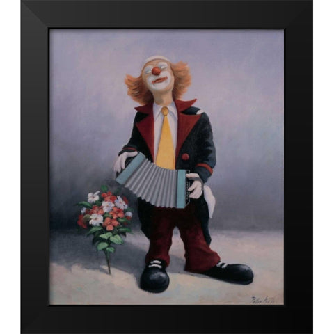 Accordion Black Modern Wood Framed Art Print by Motz, Peter