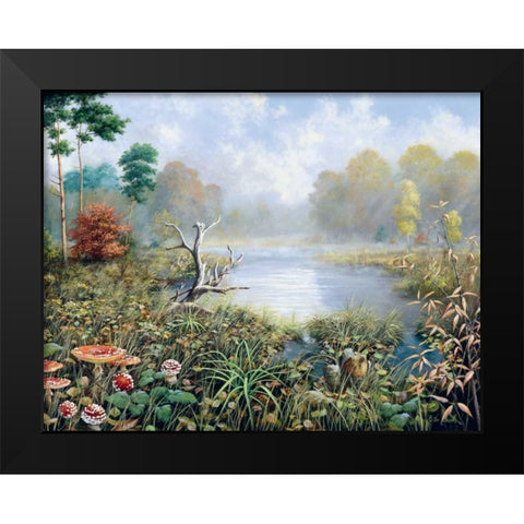 Autumn Black Modern Wood Framed Art Print by Motz, Peter