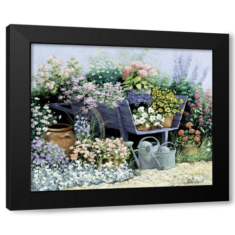 Days delight Black Modern Wood Framed Art Print with Double Matting by Motz, Peter