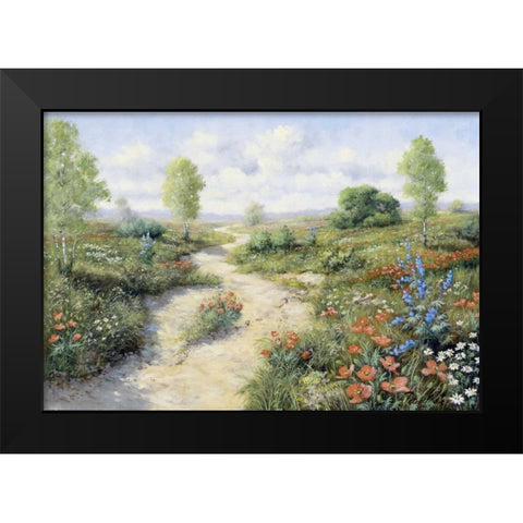 Road toâ€¦ Black Modern Wood Framed Art Print by Motz, Peter