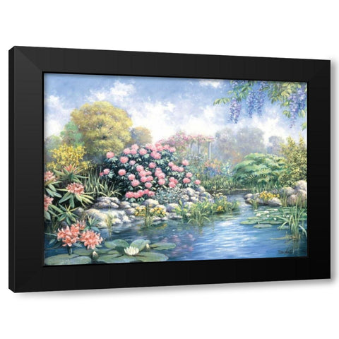 Rhododendron Black Modern Wood Framed Art Print by Motz, Peter