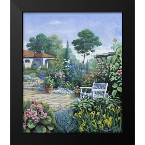 Italian garden II Black Modern Wood Framed Art Print by Motz, Peter