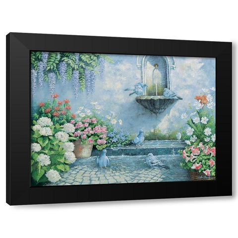 Refreshment Black Modern Wood Framed Art Print with Double Matting by Motz, Peter