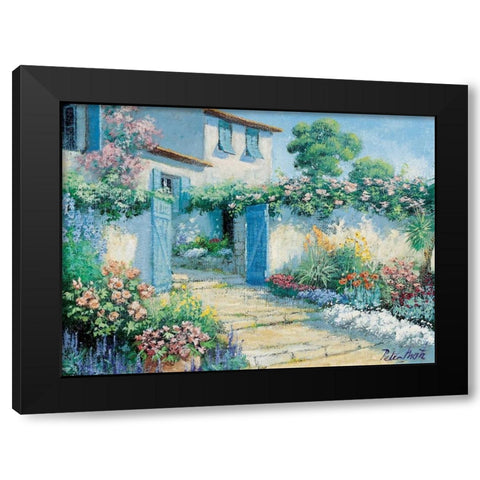 Grannys house Black Modern Wood Framed Art Print with Double Matting by Motz, Peter