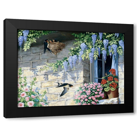 Coming home Black Modern Wood Framed Art Print by Motz, Peter