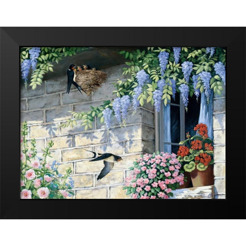 Coming home Black Modern Wood Framed Art Print by Motz, Peter