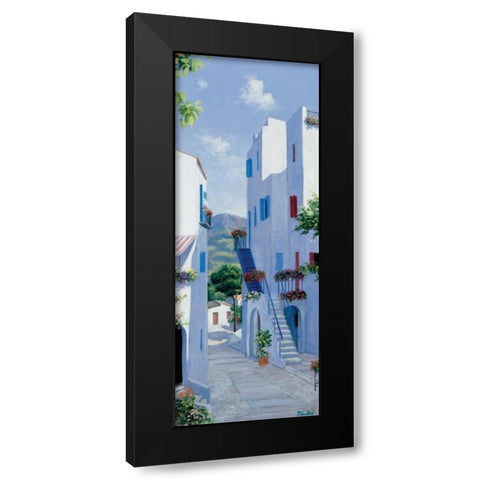 Memory lane Black Modern Wood Framed Art Print with Double Matting by Motz, Peter
