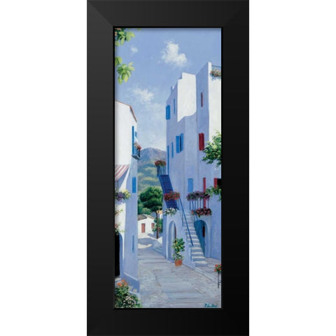 Memory lane Black Modern Wood Framed Art Print by Motz, Peter