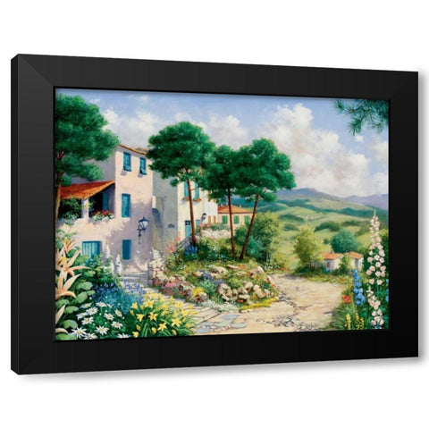 Summertime Black Modern Wood Framed Art Print by Motz, Peter