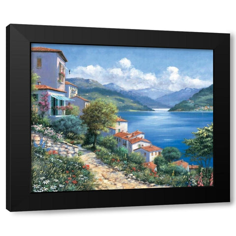 Holiday view Black Modern Wood Framed Art Print with Double Matting by Motz, Peter