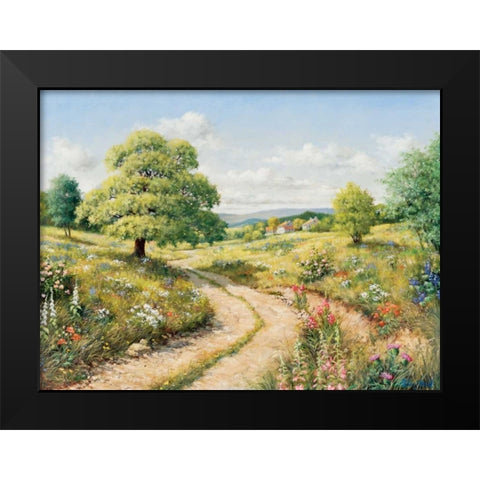 A path to peace Black Modern Wood Framed Art Print by Motz, Peter