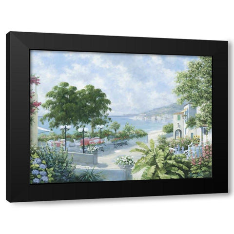 Ocean view Black Modern Wood Framed Art Print by Motz, Peter