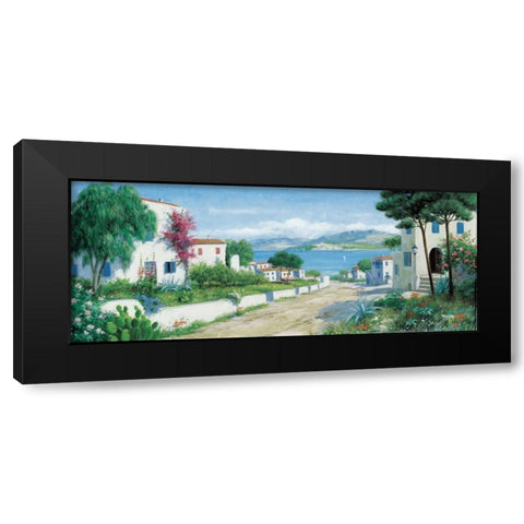 Ocean path Black Modern Wood Framed Art Print by Motz, Peter