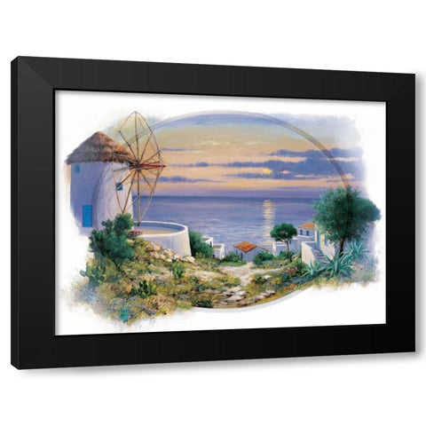 A window to paradise I Black Modern Wood Framed Art Print with Double Matting by Motz, Peter