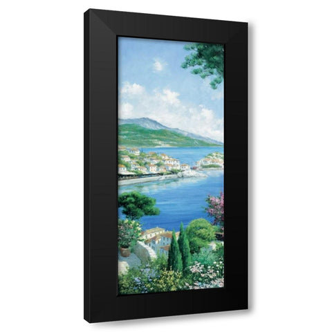 A view over the bay Black Modern Wood Framed Art Print with Double Matting by Motz, Peter